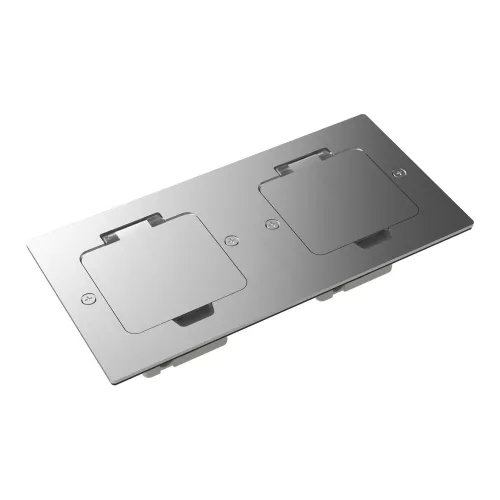 Фото Лючок Surface 4 мод. (2 мод. 45х45 мм.), полированное серебро, IP44