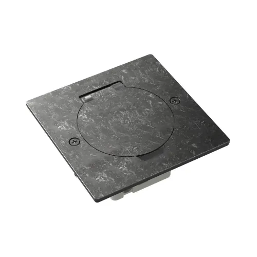 Фото Лючок Surface 2 мод. (1 мод. 45х45 мм.), круглая крышка, оцинкованная сталь, IP44