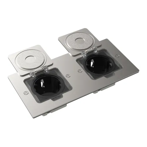 Фото Лючок Surface 4 мод. (2 мод. 45х45 мм.), никель, IP44