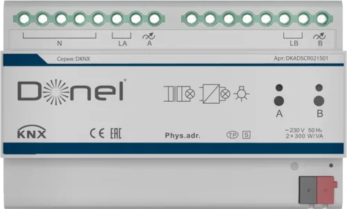 Фото KNX SCR диммер 2-канальный
