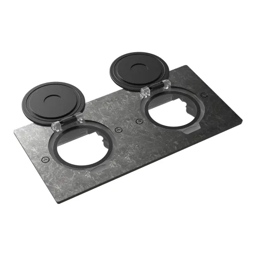 Фото Лючок Surface 4 мод. (2 мод. 45х45 мм.), круглая крышка, оцинкованная сталь, IP44