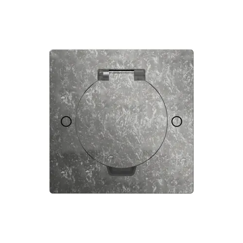 Фото Лючок Surface 2 мод. (1 мод. 45х45 мм.), круглая крышка, оцинкованная сталь, IP44