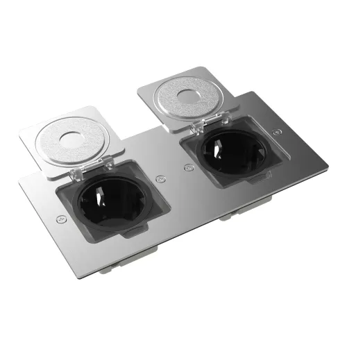 Фото Лючок Surface 4 мод. (2 мод. 45х45 мм.), полированное серебро, IP44