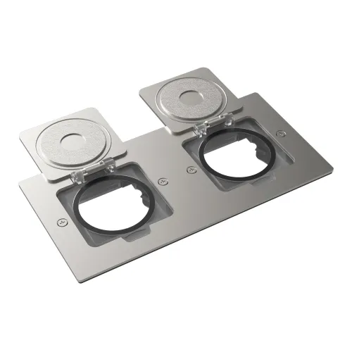 Фото Лючок Surface 4 мод. (2 мод. 45х45 мм.), никель, IP44