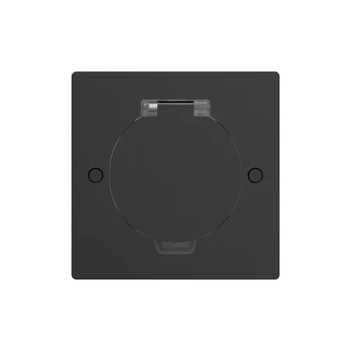 Фото Лючок Surface 2 мод. (1 мод. 45х45 мм.), круглая крышка, антрацит, IP44