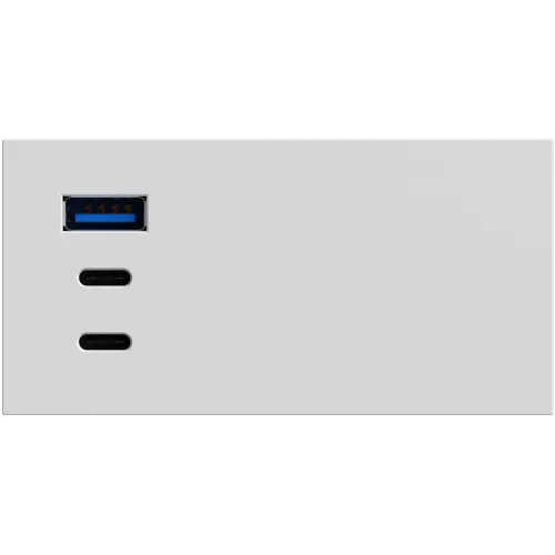 Фото USB зарядное устройство, 100W, Type A + C + C, 4 мод., бел. (90х45мм)