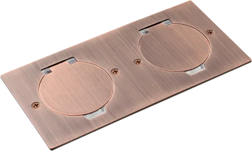 Фото Лючок Surface 4 мод. (2 мод. 45х45 мм.), круглая крышка, красная медь, IP44