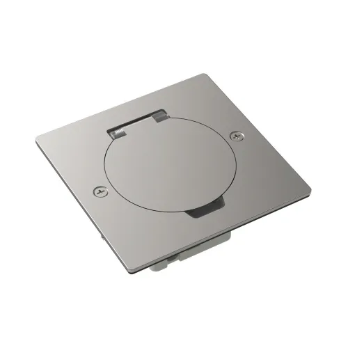 Фото Лючок Surface 2 мод. (1 мод. 45х45 мм.), круглая крышка, никель, IP44