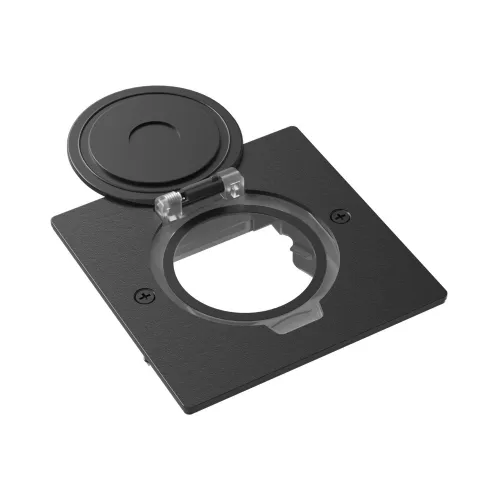 Фото Лючок Surface 2 мод. (1 мод. 45х45 мм.), круглая крышка, антрацит, IP44
