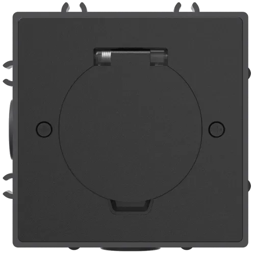 Фото Лючок Surface 2 мод. (1 мод. 45х45 мм.), круглая крышка, антрацит, IP44