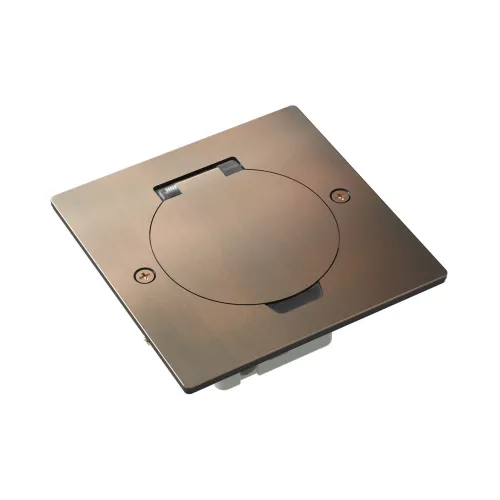 Фото Лючок Surface 2 мод. (1 мод. 45х45 мм.), круглая крышка, красная медь, IP44