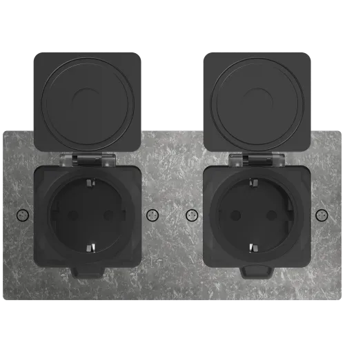 Фото Лючок Surface 4 мод. (2 мод. 45х45 мм.), оцинкованная сталь, IP44