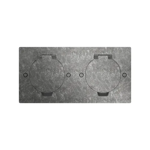 Фото Лючок Surface 4 мод. (2 мод. 45х45 мм.), круглая крышка, оцинкованная сталь, IP44