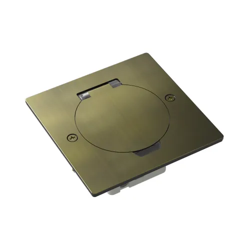 Фото Лючок Surface 2 мод. (1 мод. 45х45 мм.), круглая крышка, античная латунь, IP44